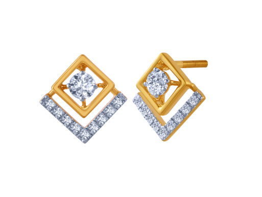 Radiant Cut Stud Earrings, Tension Backs, Basket Set