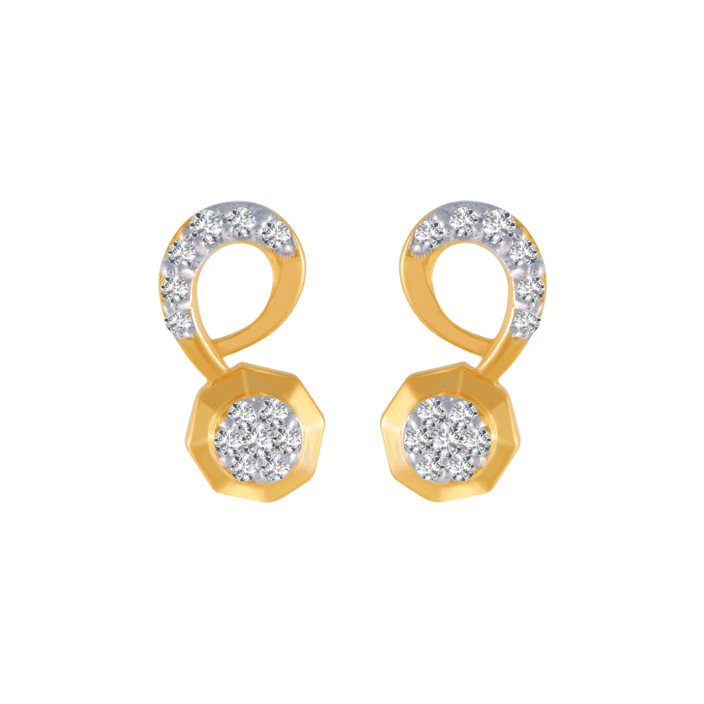 Shop Brienna Diamond Stud Earrings Online | CaratLane US