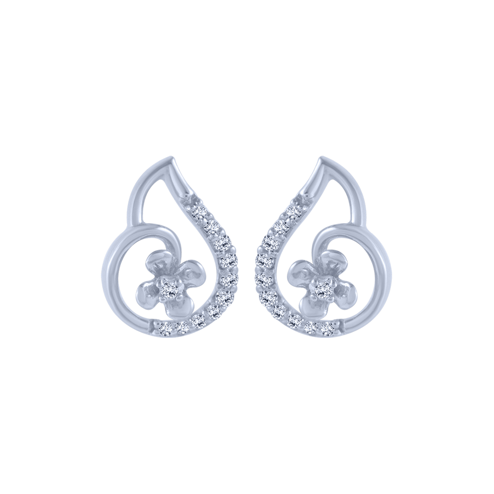 14K Yellow or White Gold Pave Diamond Disc Studs – Elliot Young