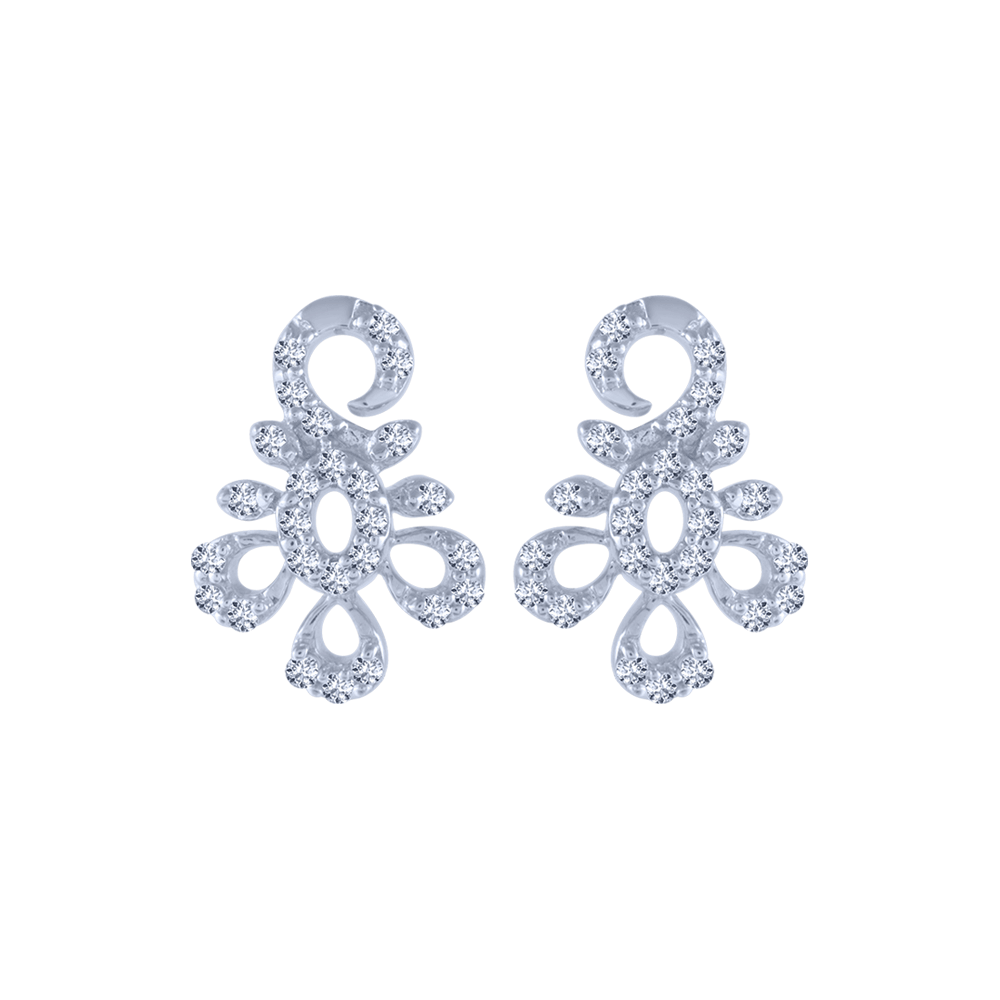 18K/ 750 White Gold Solitaire Diamond Earrings – Far East Jewellers