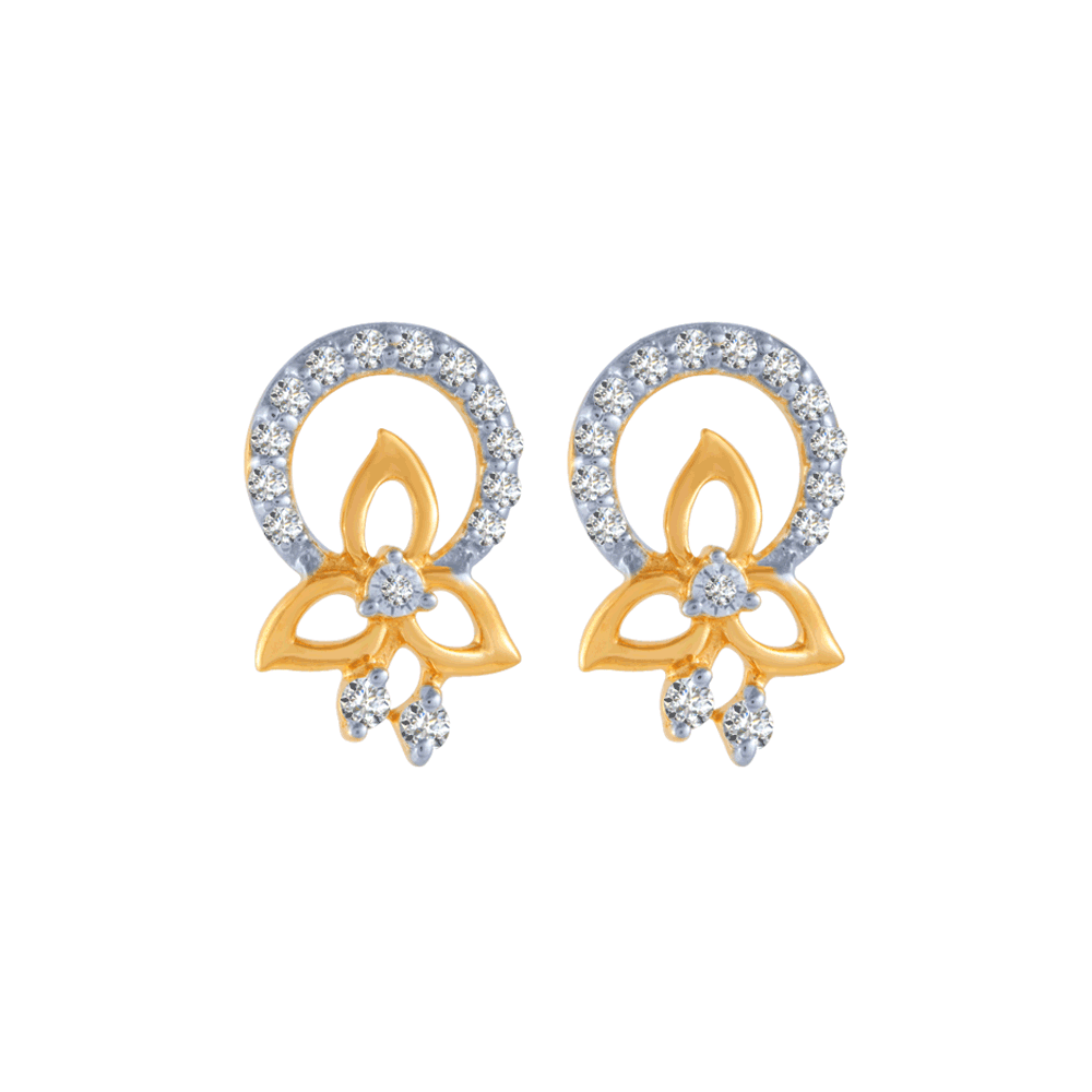 Buy P.C. Chandra Jewellers 18 kt Gold & Diamond Earrings Online At Best  Price @ Tata CLiQ