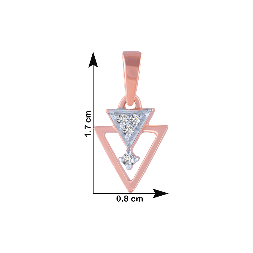 18KT (750) Rose Gold and Diamond Pendant for Women