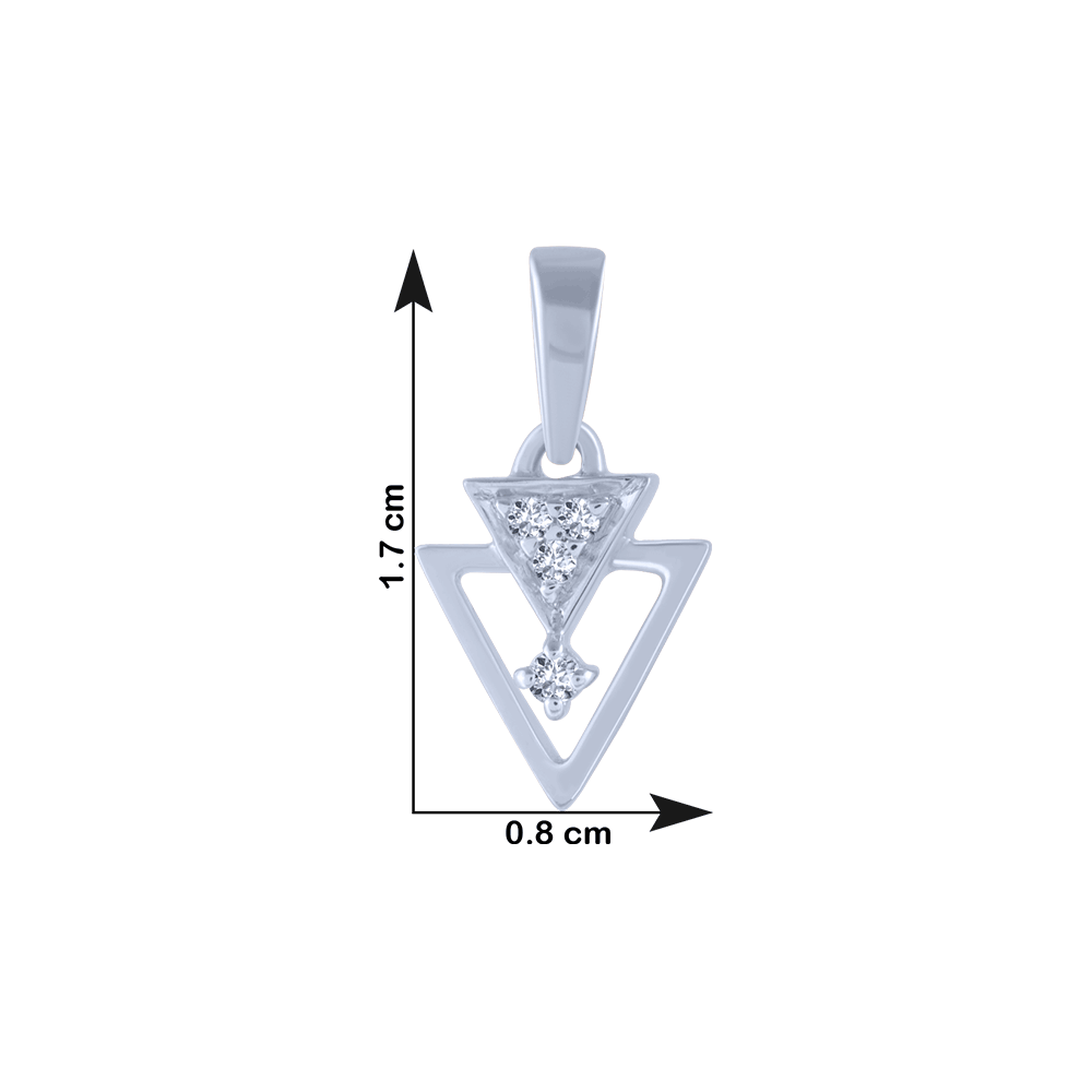 18KT (750) White Gold and Diamond Pendant for Women