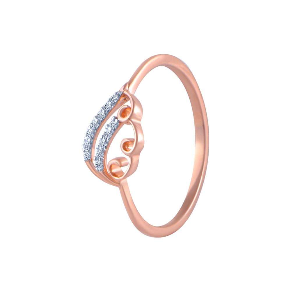 18k (750) Rose Gold and Diamond Ring for Women