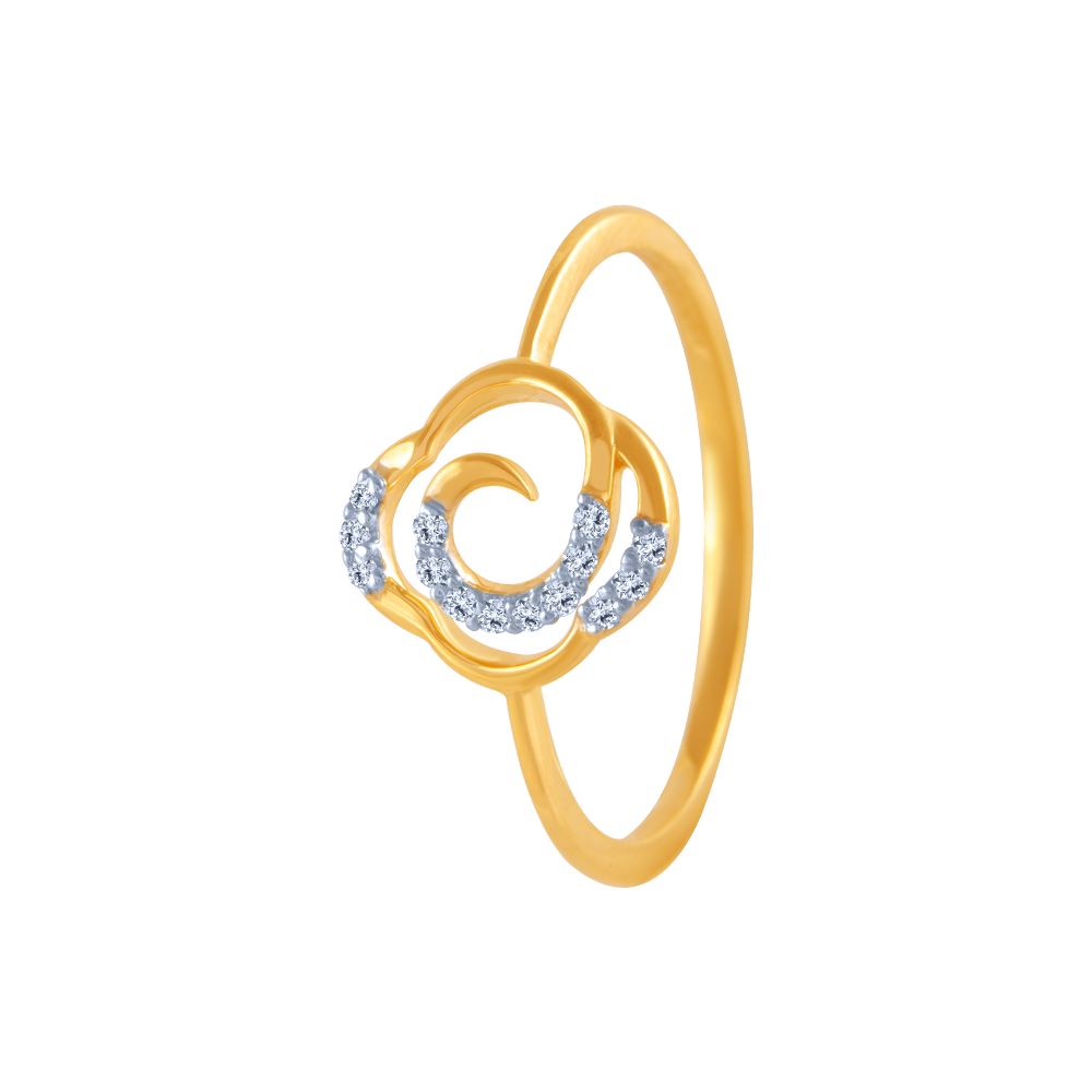 18k (750) Yellow Gold and Diamond Ring for Women