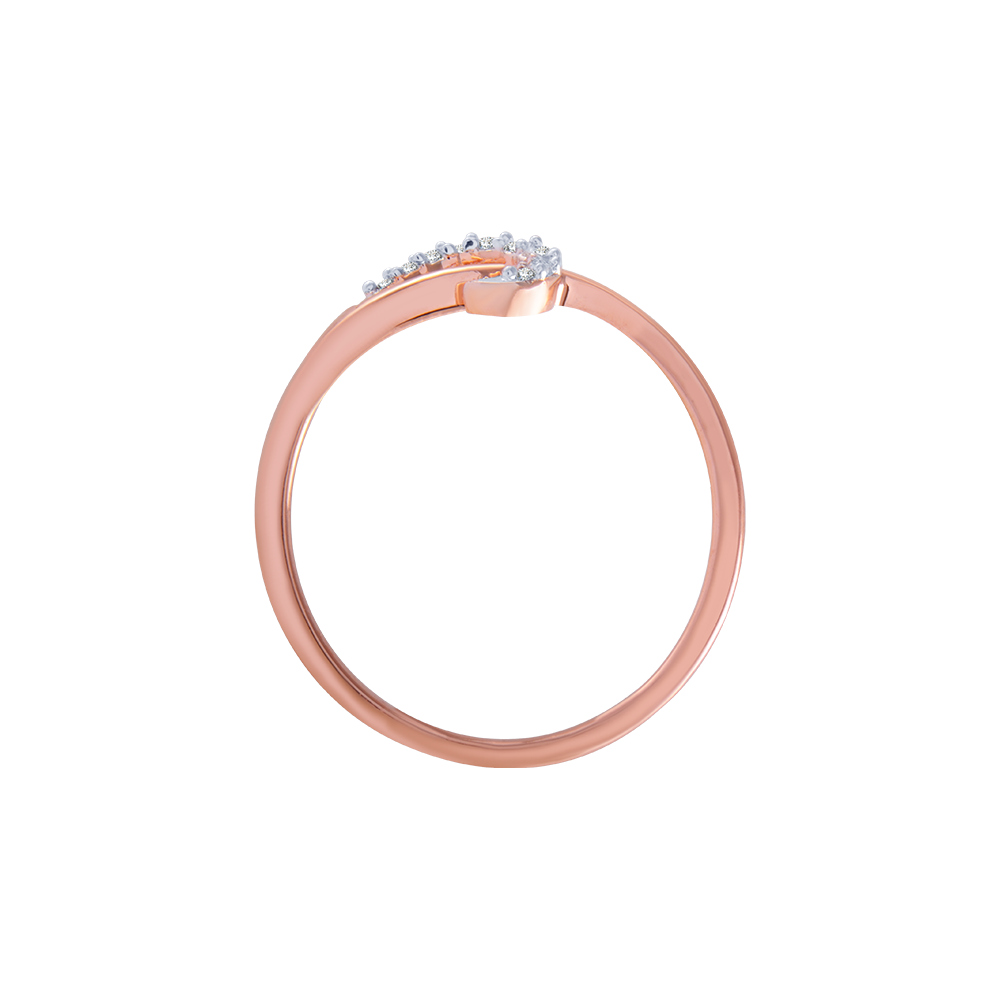 18KT (750) Rose Gold and Diamond Ring for Women