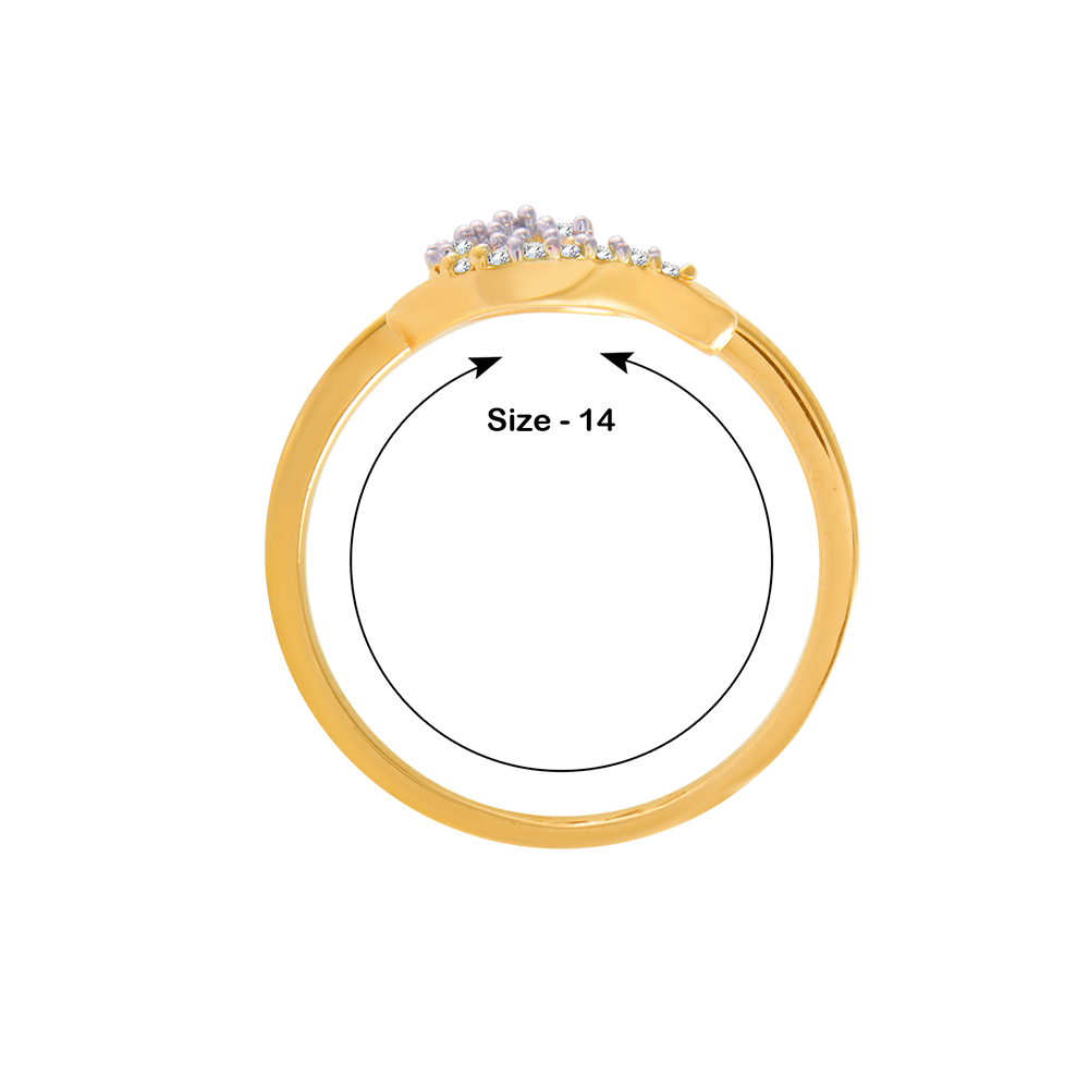 18KT (750) Yellow Gold and Diamond Ring for Women