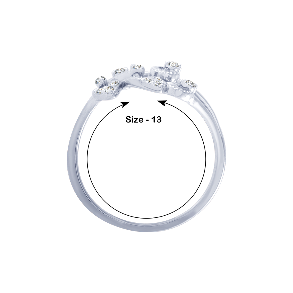 18KT (750) White Gold and Diamond Ring for Women
