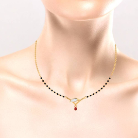 18K Exquisite Gold Mangalsutra with diamonds from PC Chandra Diamond Mangalsutra Collection