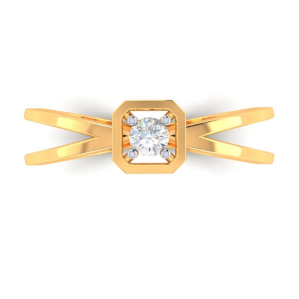 Buy 14KT Impressive Square Shape Diamond Ring Online – Ayaani