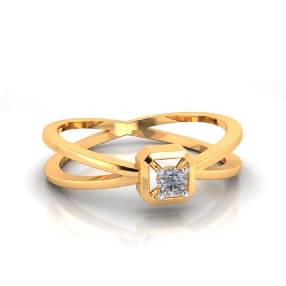 Square shape Gold & Diamond Ring 
