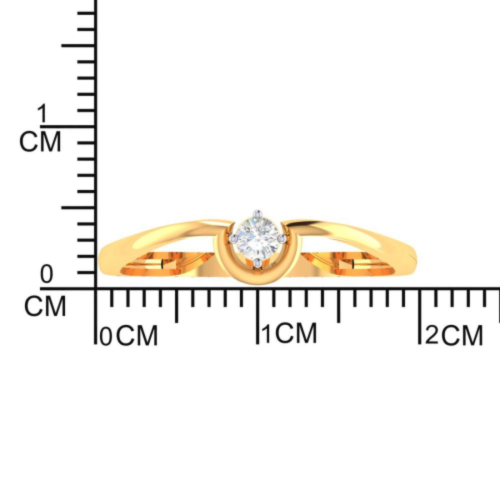 18k Hemispherical Diamond Ring