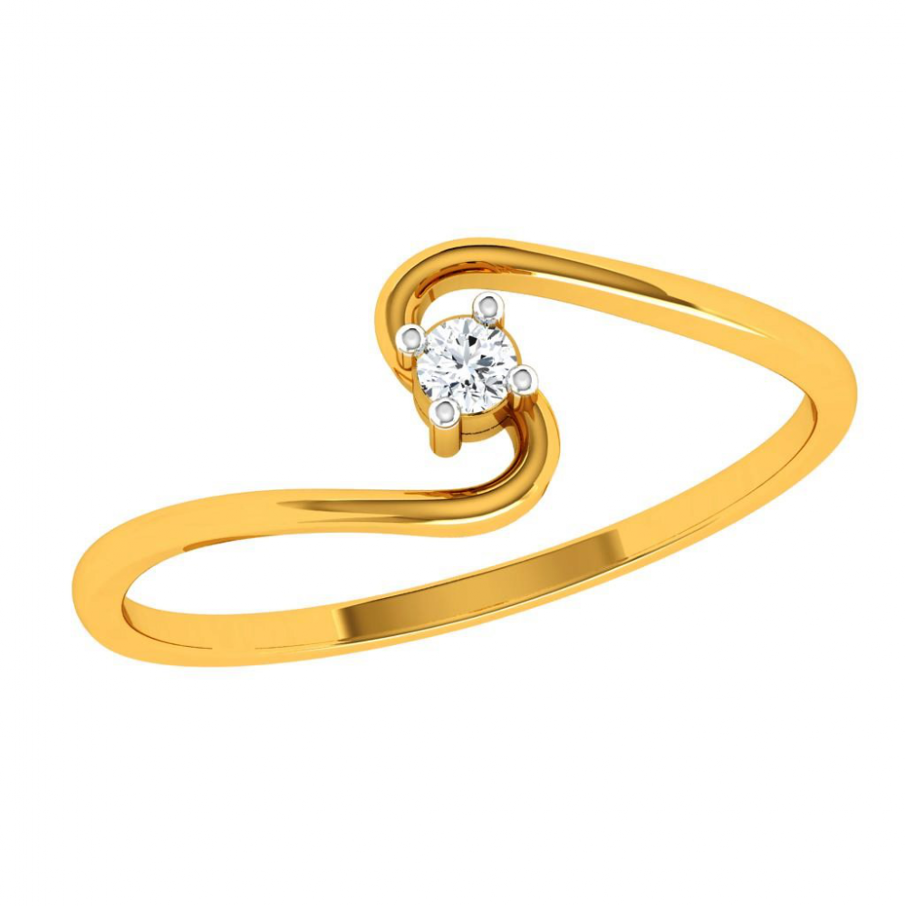 18KT (750) Yellow Gold Diamond Ring for Woman
