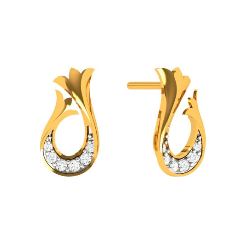 littering Diamond Earrings  18K Gold Edition  RANKA JEWELLERS