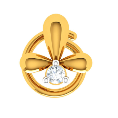 2.5mm real diamond solitiare 18k gold nose stud screw ring monroe libret  pierce – Karizma Jewels
