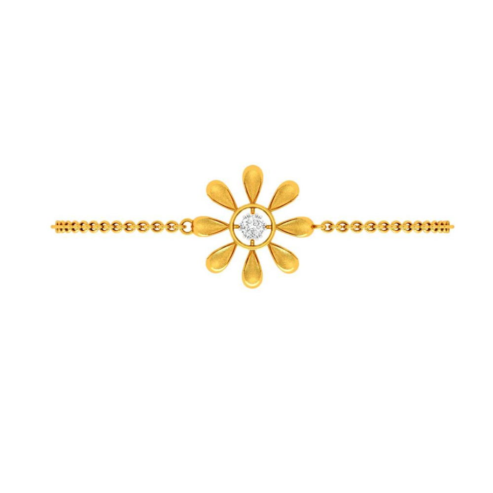 Buy P.C. Chandra Jewellers 22K(916) Precious Yellow Gold Bangles With Two  Paans & Flower Shape Details - 1 Piece at Amazon.in
