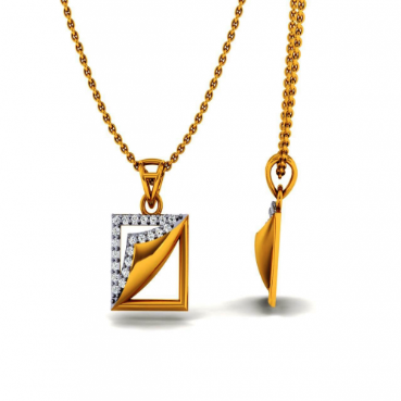 18KT (585) Yellow Gold and Diamond Pendant for Women