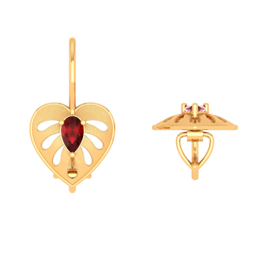 Garnet Vintage Hearts Earrings – Sweet Romance Jewelry