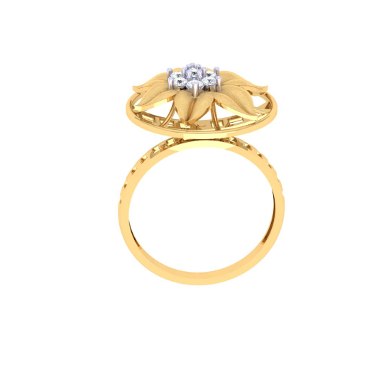 Dazzling Diamond Floral Ring