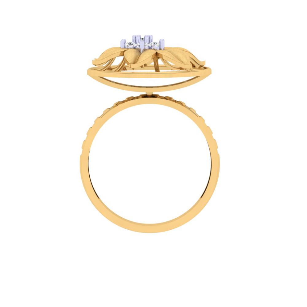 Dazzling Diamond Floral Ring