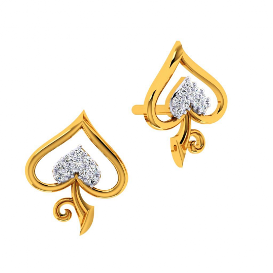 18KT (750) Yellow Gold and Diamond Earring for Women