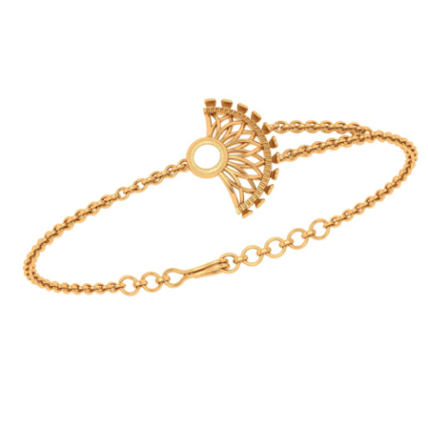 Gold Plated Womens CZ Adorned Chain Bracelet  VOYLLA