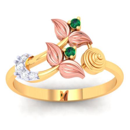 Buy Gold Women's Rings Designs Online at PC Chandra Jewellers