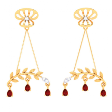 P.C Chandra Jewellers 22KT (916) Yellow Gold Geometrical Stud Earrings - 1  Grams : Amazon.in: Fashion