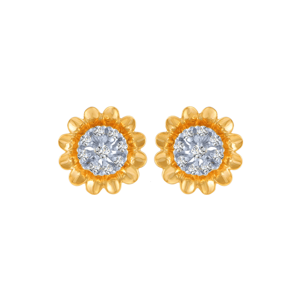 Buy 8mm Small Starburst Diamond Stud Earrings Round Pave Diamond CZ 14k  Rose Gold Yellow Gold White Gold Stud Star Earring Baby Earrings Online in  India - Etsy