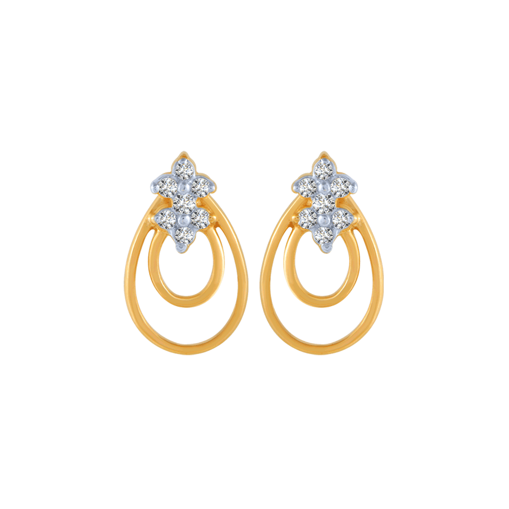 Shop 18kt Yellow Gold Earrings Online - CaratLane.com
