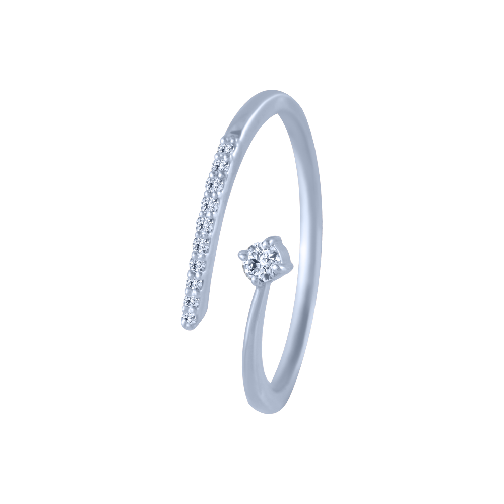 18k (750) White Gold and Diamond Ring for Women