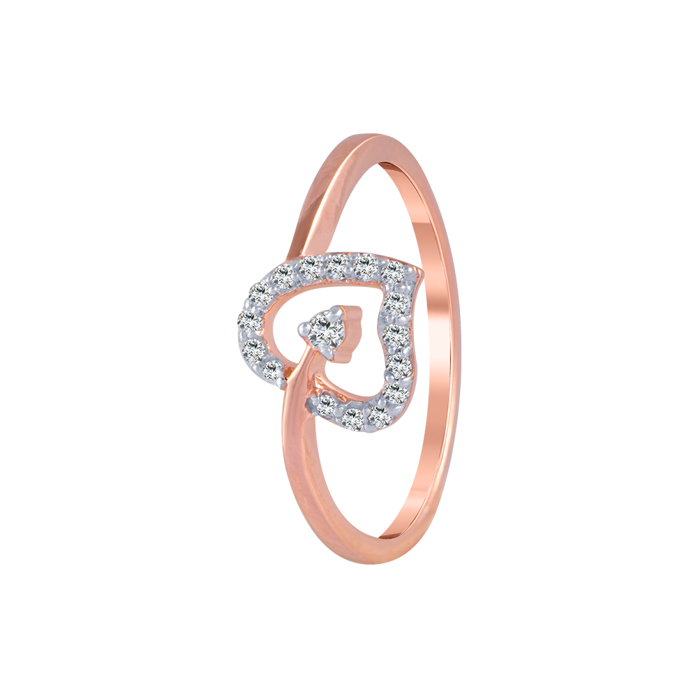 18KT (750) Rose Gold and Diamond Ring for Women