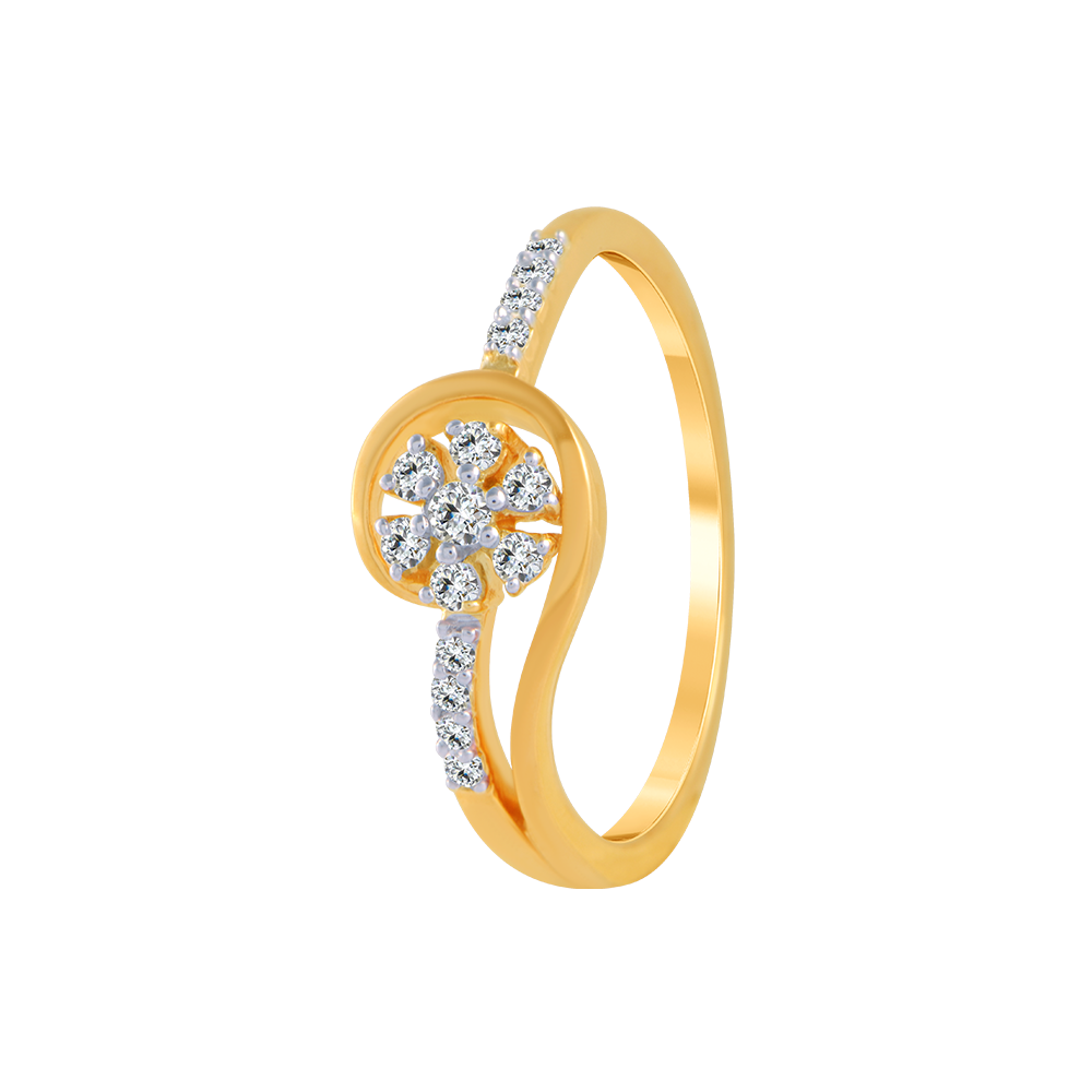 Crown Diamond 18k Gold Engagement Ring For Ladies. at Rs 22300 | Ladies  Diamond Ring in Surat | ID: 2852297257955