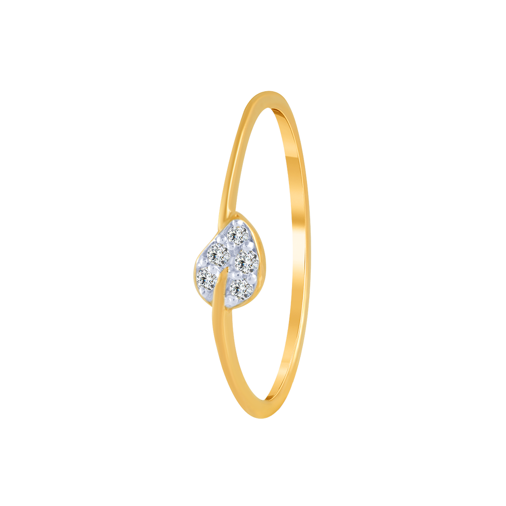 Divine 18k Gold Plated Silver and Diamond Ring