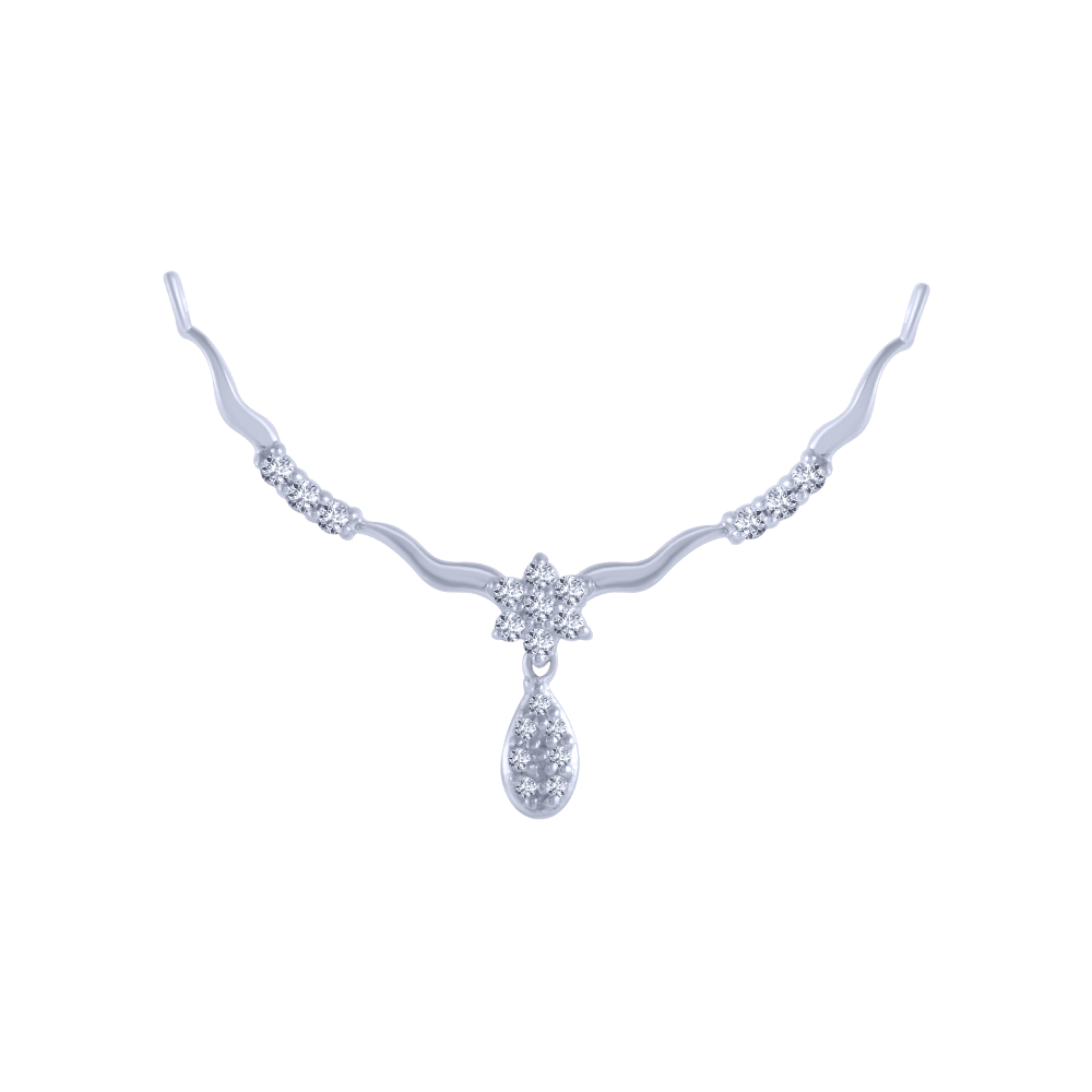 18KT (750) White Gold and Diamond Pendant for Women