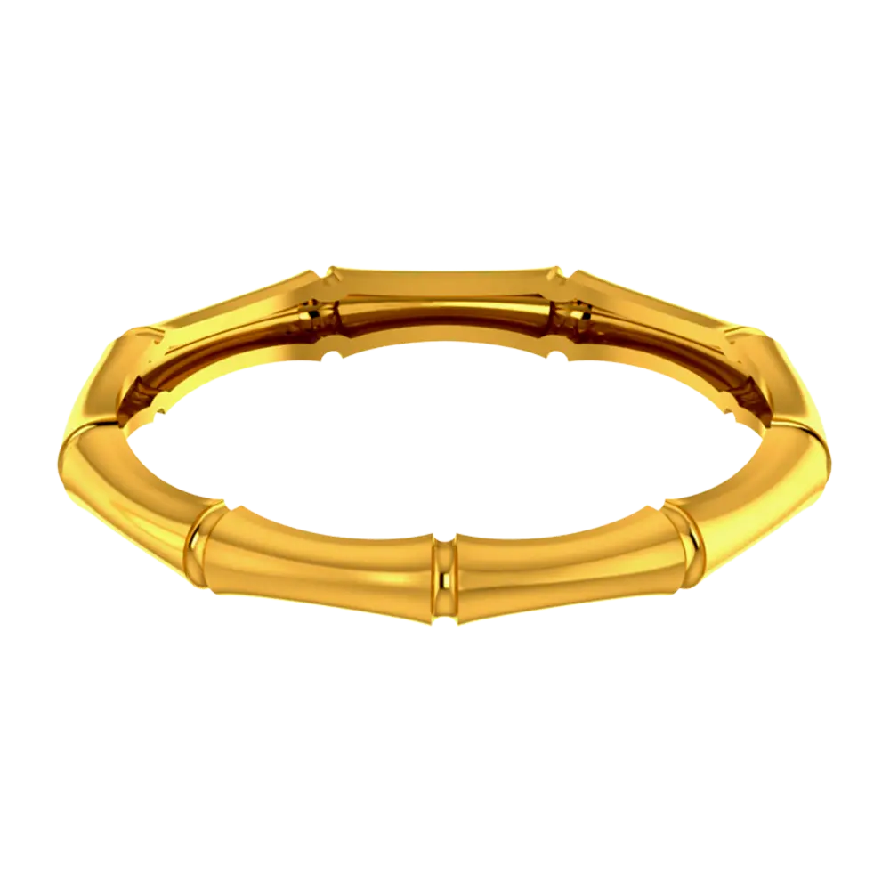 Bamboo-designed 18K gold ring 