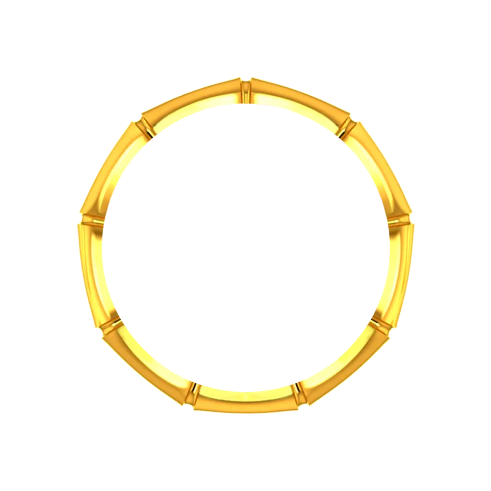 Bamboo-designed 18K gold ring 