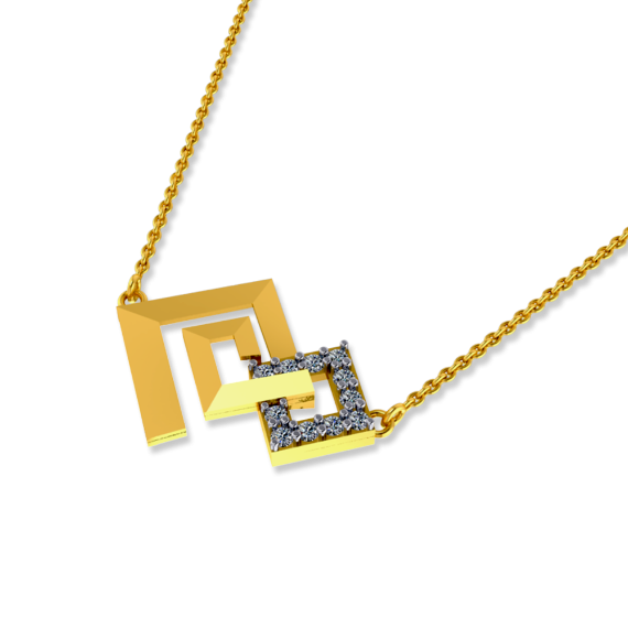 18 Karat Gold And Diamond Necklace