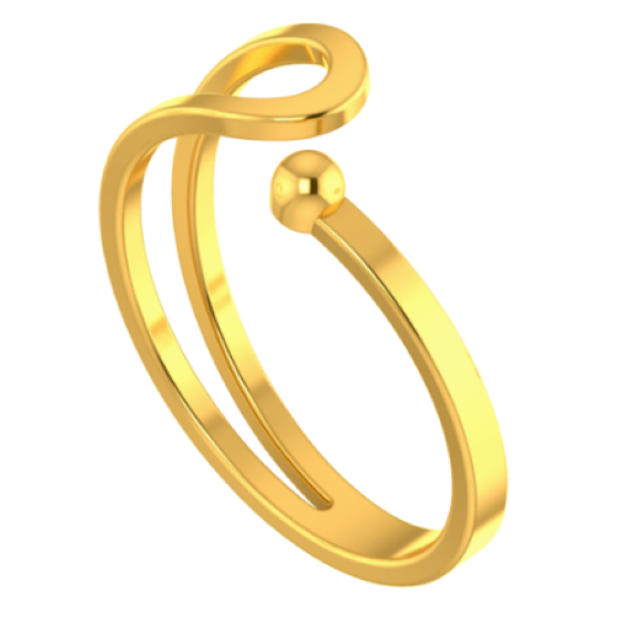 Dainty Designer 18k Gold Thumb Ring from PC Chandra Online Exclusive Collection