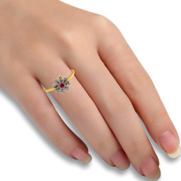 Elegant 14 KT Yellow Gold and Diamond Ring for Women | PC Chandra Jewellers