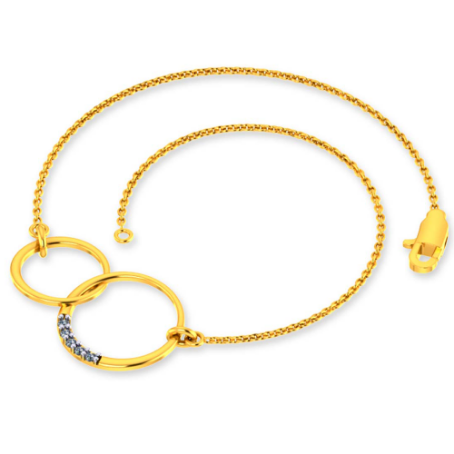 Diamond Studded Gold Bracelet With Utmost Precision - PC Chandra Jewellers