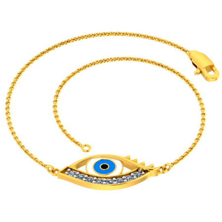 5 Evil Eyes Bracelet 3.83 Grams - Personalised Kids Gold Jewellery -  Doodles by Purvi