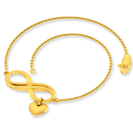 Retailer of 18kt rose gold infinity symbol with diamond chain bracelet for  women jkb023 | Jewelxy - 120843