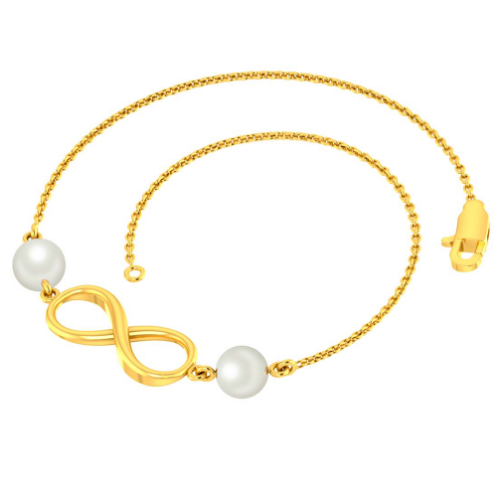 Stylish 18k Gold Bracelet Infinity Loop Design for Women from PC Chandra Online Exclusive Collection