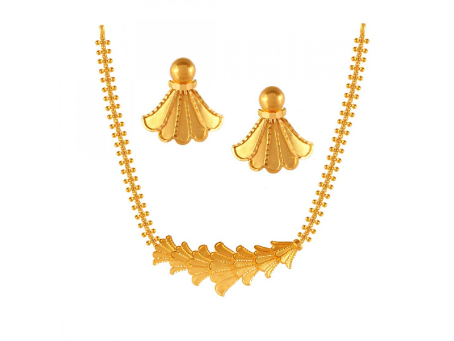 Gold Finish Kan Chain Jhumka Earrings Design by Anjali Jain Jewellery at  Pernia's Pop Up Shop 2024