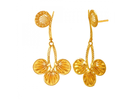 Exquisitely designed 22K Gold Drop Earrings