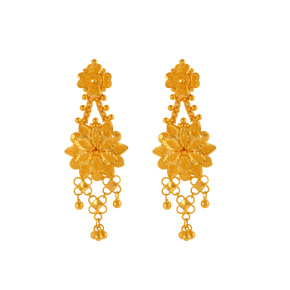 Buy Gold Wedding Earrings Online | PC Chandra Jewellers