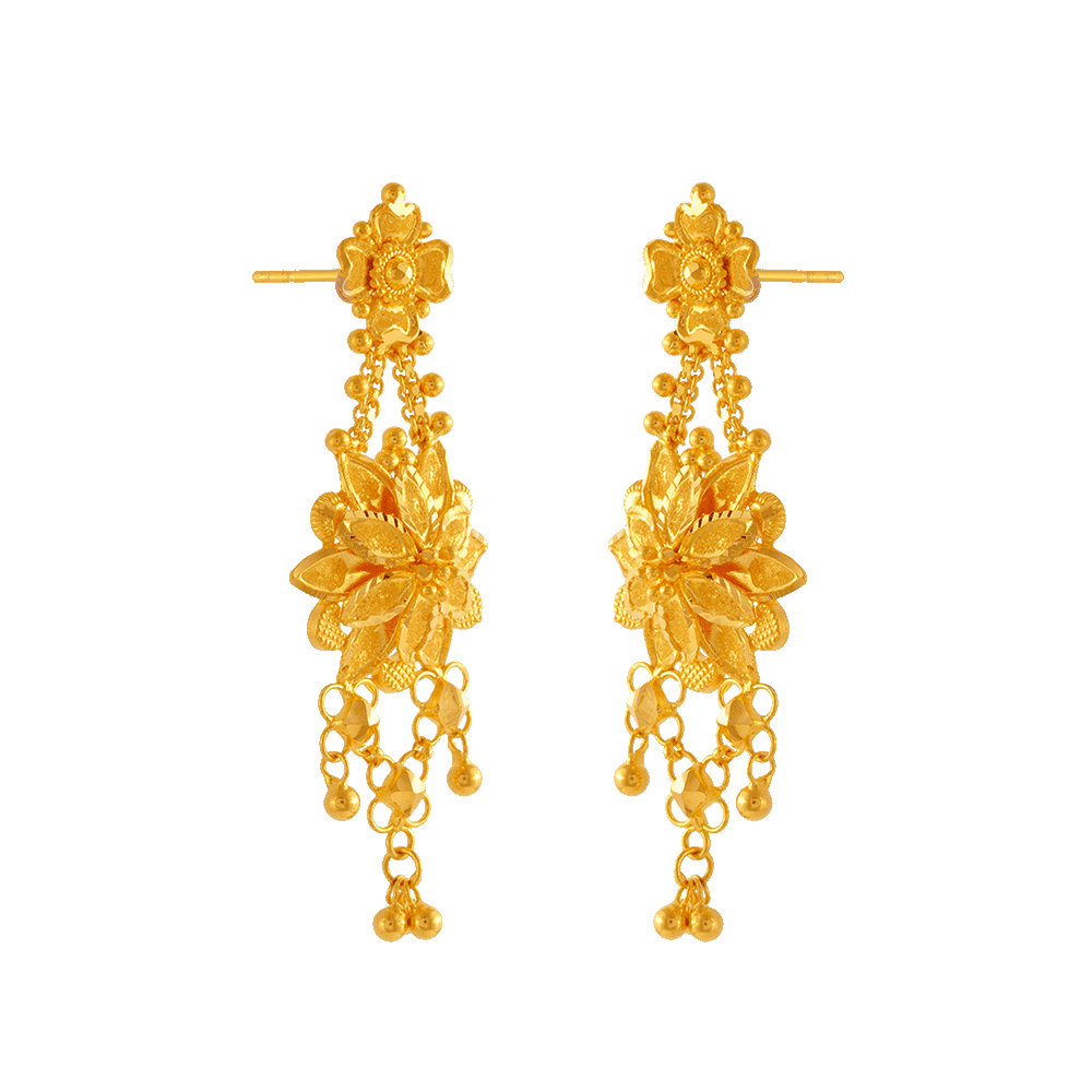 Buy Gold Wedding Earrings Online | PC Chandra Jewellers