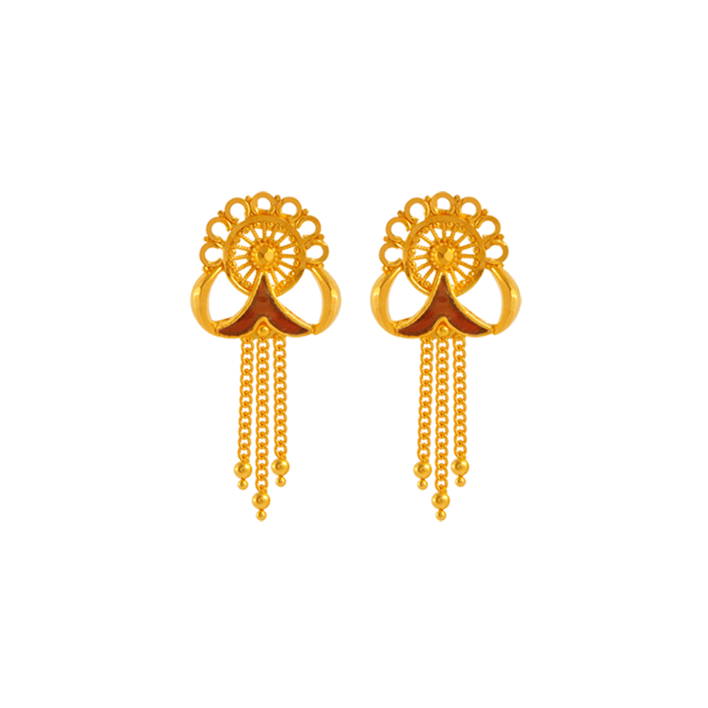 P.C. Chandra Jewellers 22k (916) Metal Yellow-Gold Earring for Women :  Amazon.in: Fashion