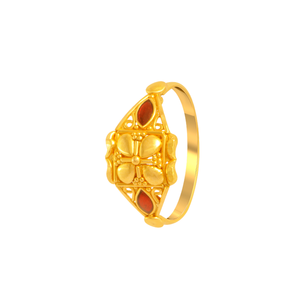P.C. Chandra Jewellers 22k (916) Yellow Gold Ring for Men - 3.4 (Size 17) :  Amazon.in: Fashion